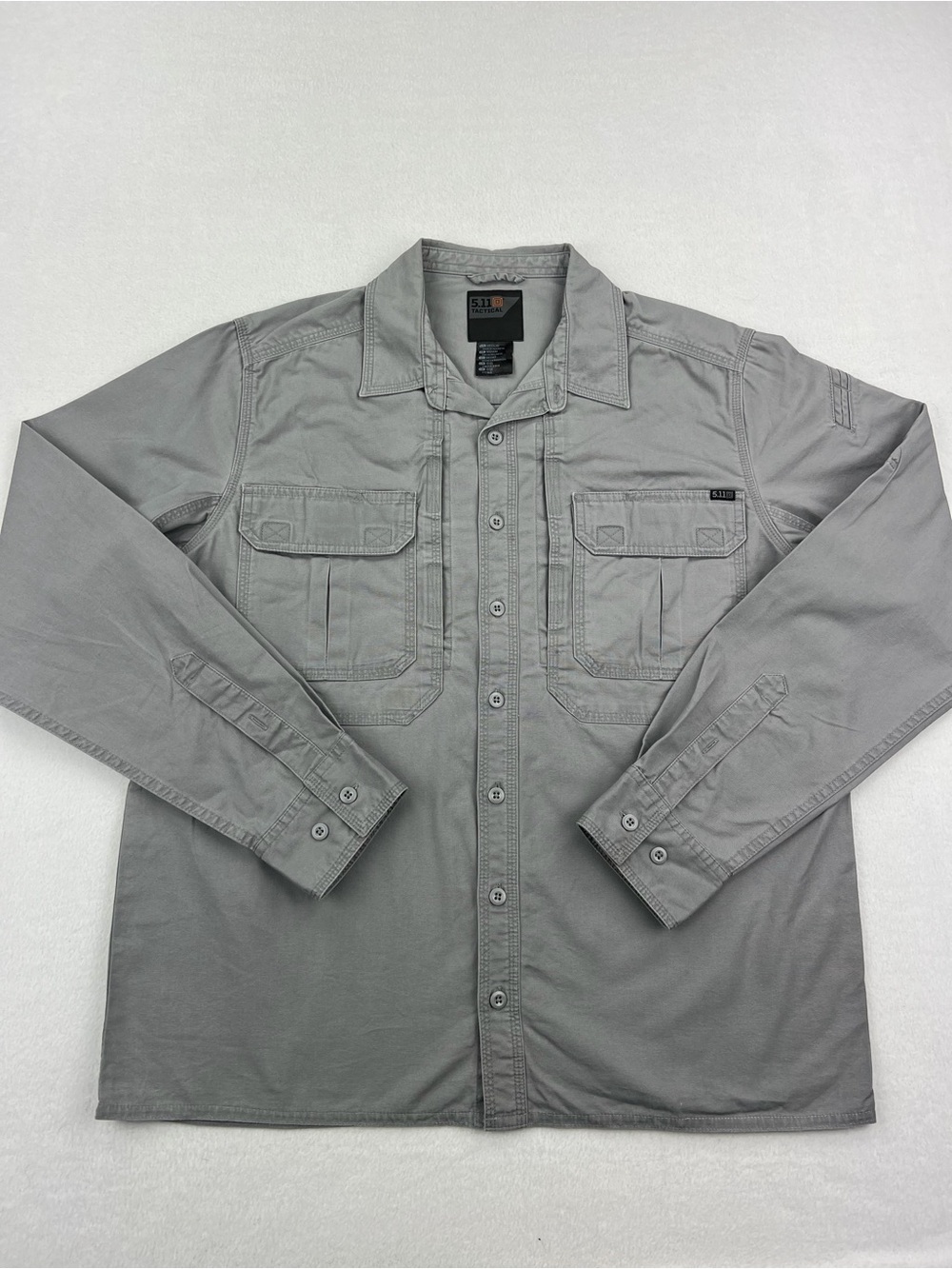 5.11 Tactical Mens Expedition Long Sleeve Button Down Shirt Gray Durable Size M
